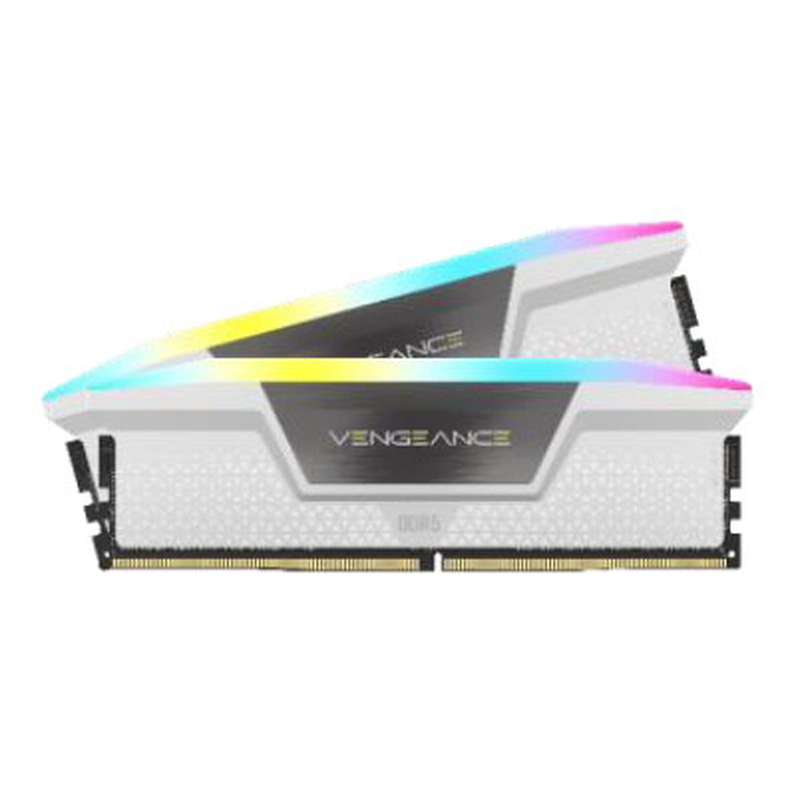 Corsair Vengeance RGB DDR5 32 Go (2 x 16 Go) 6000 MHz CL30 - Blanc 1 RAM Corsair DDR5 6000 MHz 32 Go