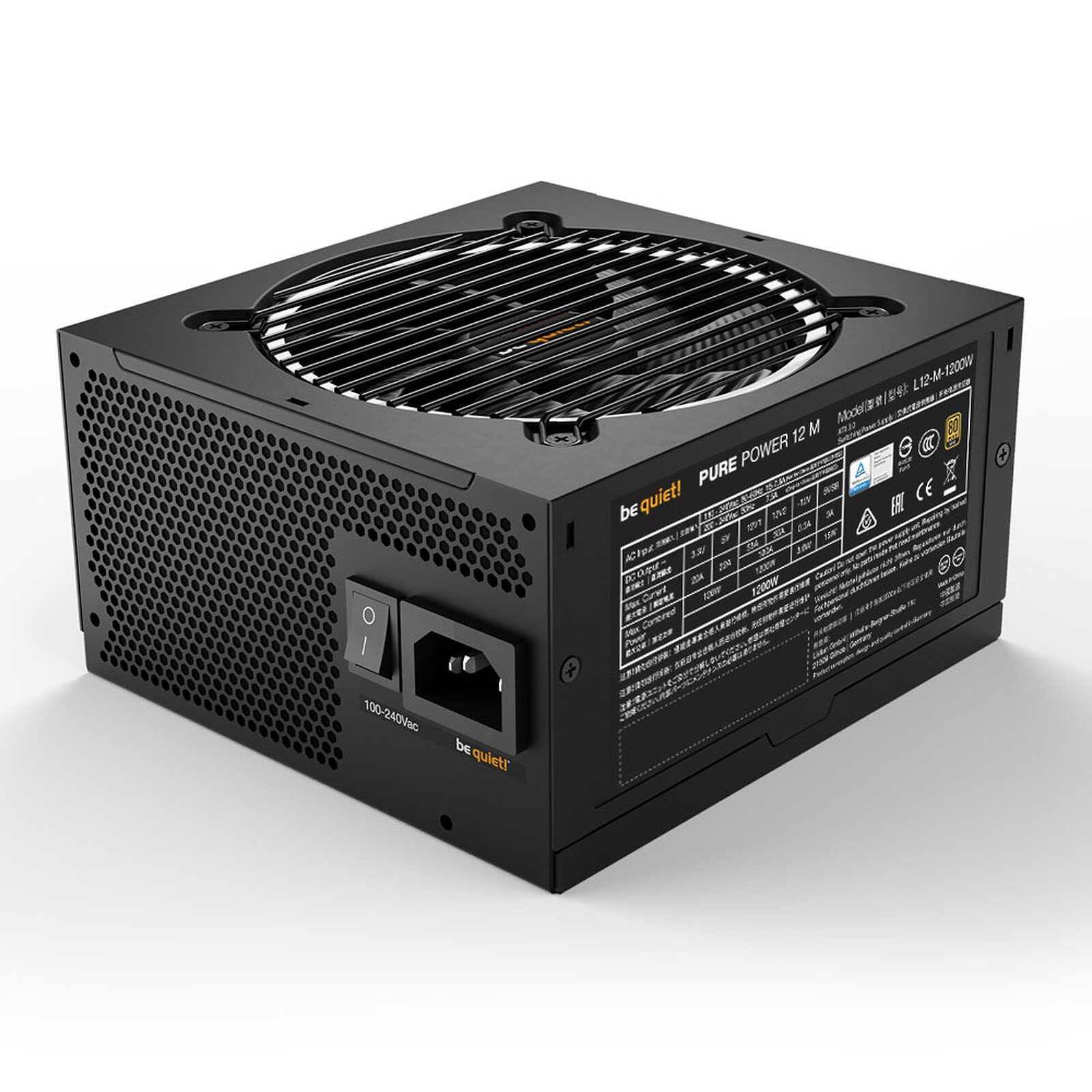 be quiet! Pure Power 12 M 1200W 80PLUS Gold 3 Alimentation PC be quiet! 1200 W