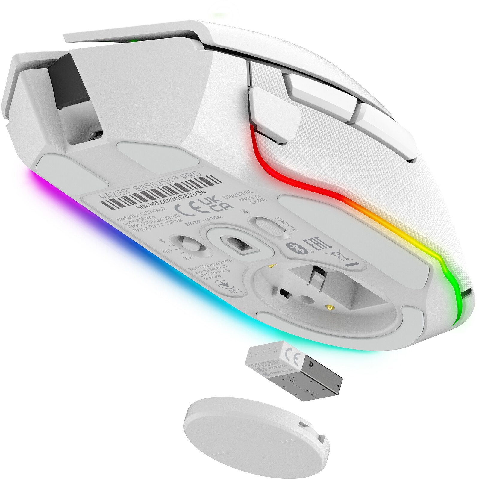 Razer Basilisk v3 Pro (Blanc) 5 Souris Razer Multidirectionnelle