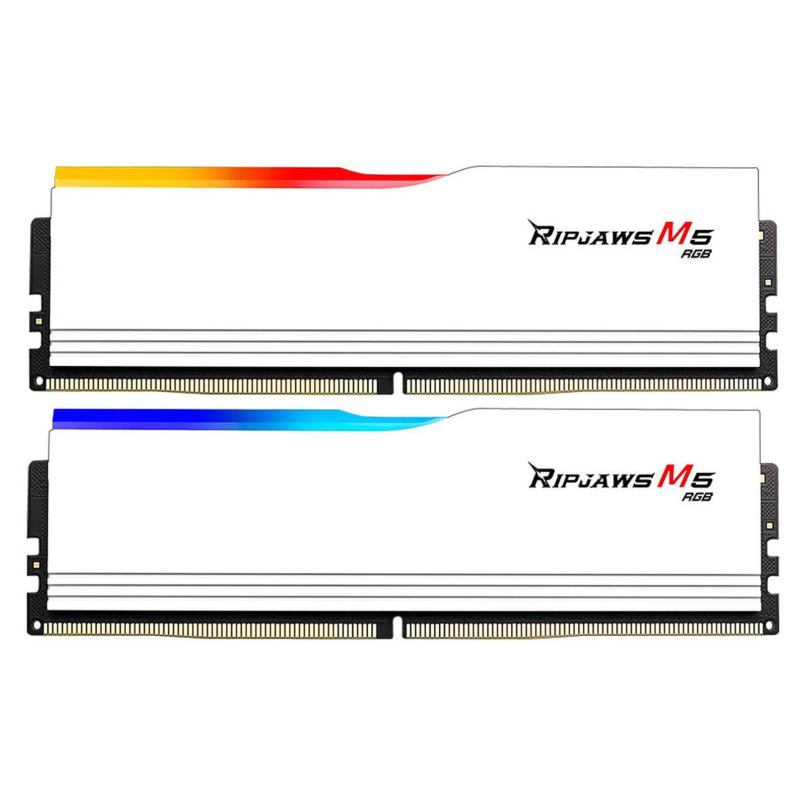 G.Skill Ripjaws M5 RGB 32 Go (2 x 16 Go) DDR5 5200 MHz CL40 – Blanc 2 RAM G.Skill DDR5 5200 MHz 32 Go