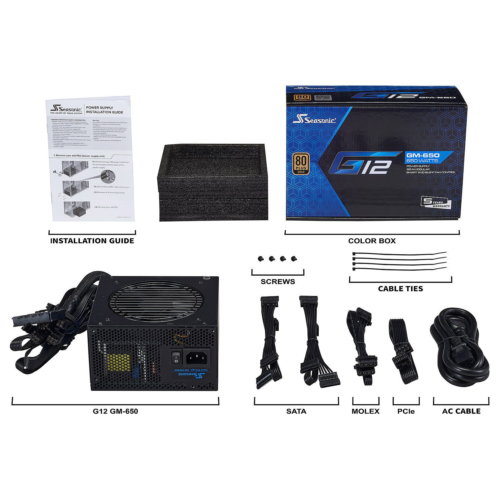 Seasonic G12 GM-650 (2024) 2 Alimentation PC Seasonic 650 W