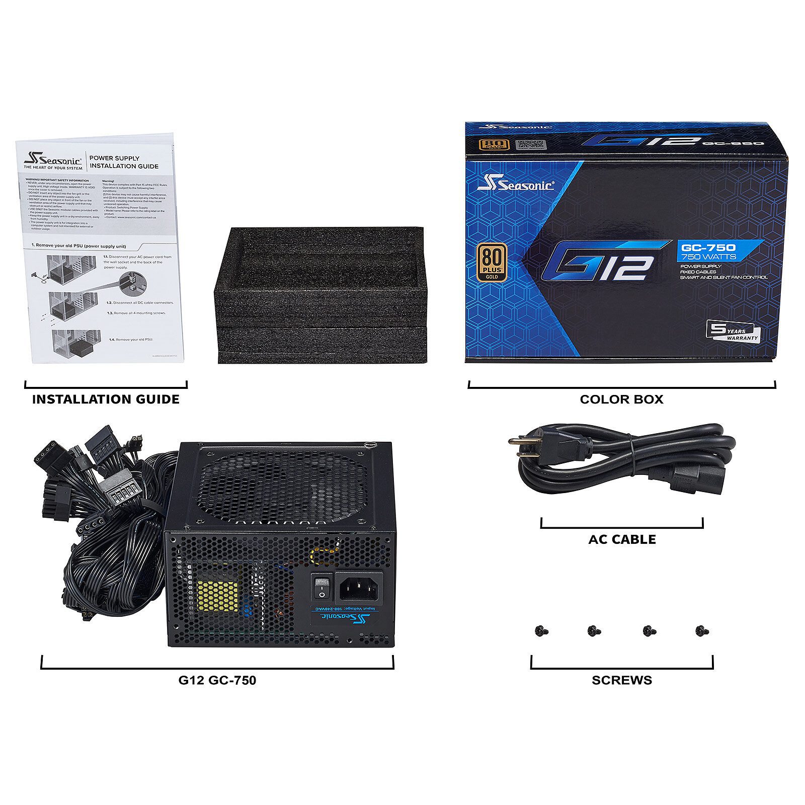 Seasonic G12 GC-750 (2024) 2 Alimentation PC Seasonic 750 W