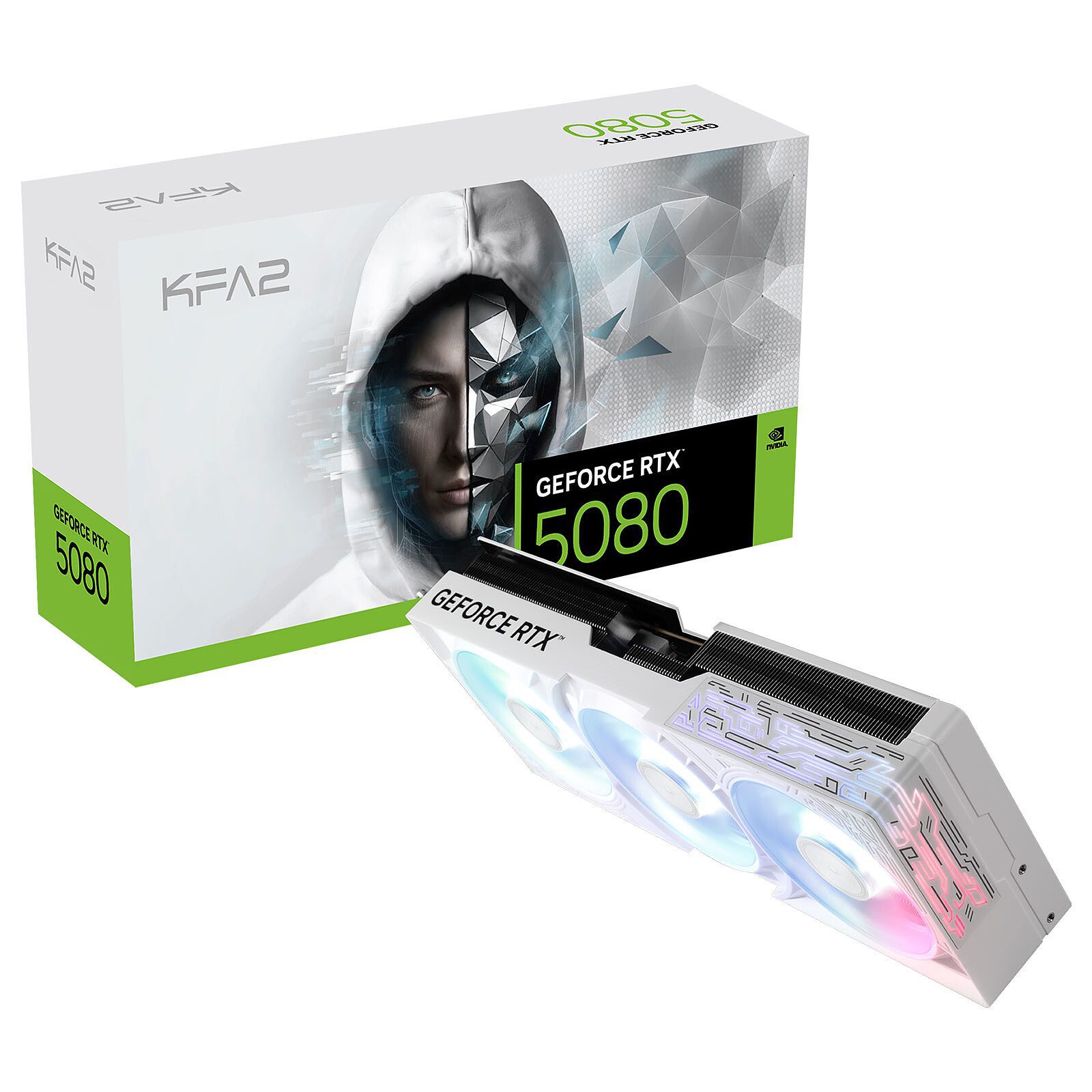 KFA2 GeForce RTX 5080 1-Click OC White 1 KFA2 NVIDIA GeForce RTX 5080
