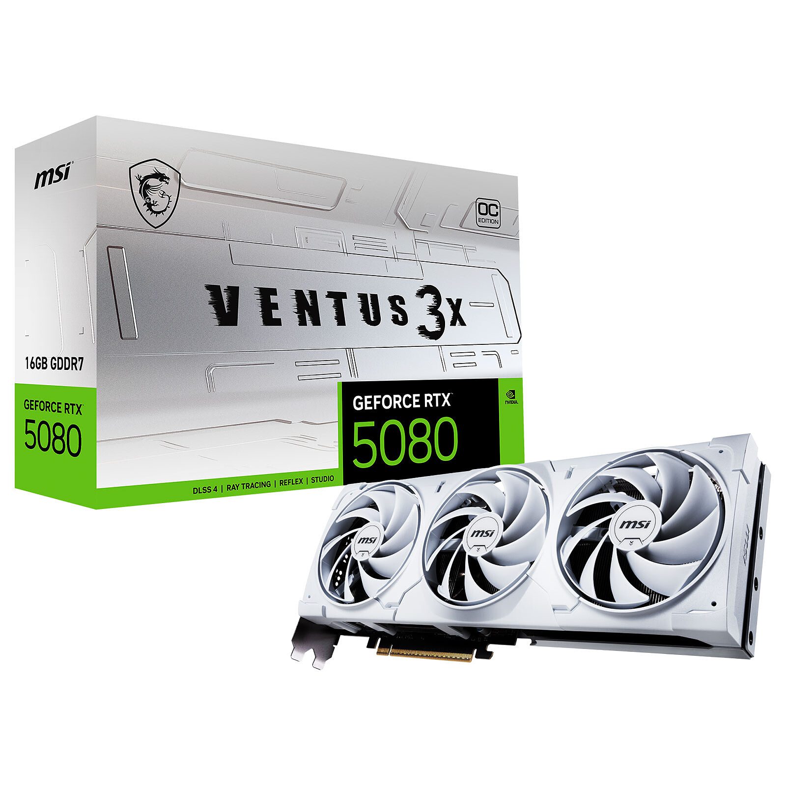 MSI GeForce RTX 5080 16G VENTUS 3X OC WHITE 1 MSI NVIDIA GeForce RTX 5080