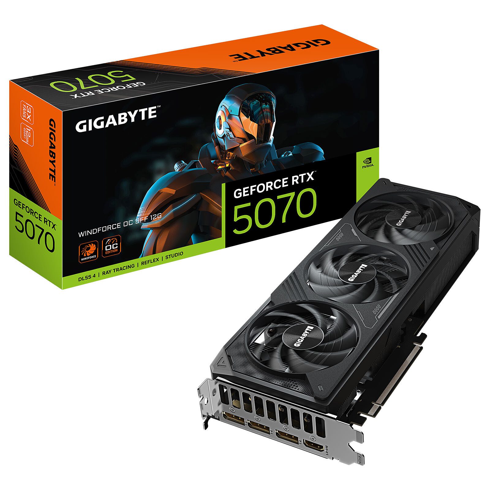 Gigabyte GeForce RTX 5070 WINDFORCE SFF 12G 1 Gigabyte NVIDIA GeForce RTX 5070