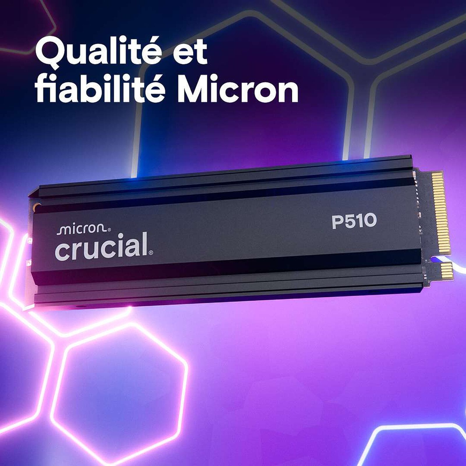 Crucial P510 2 To 2280 – Avec dissipateur 4 disque ssd Crucial