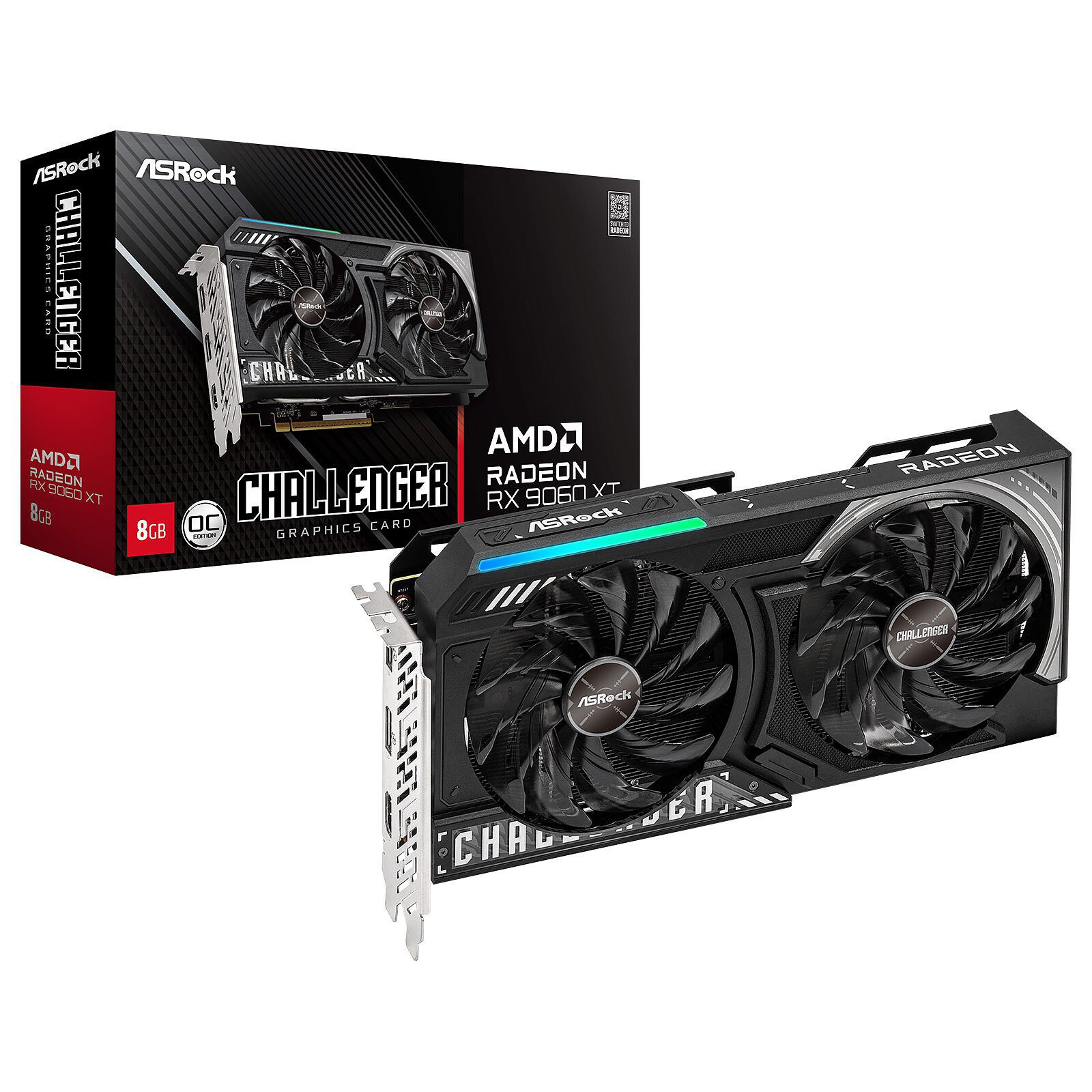 ASRock AMD Radeon RX 9060 XT Challenger 8GB OC 1 ASRock AMD Radeon RX 9060 XT
