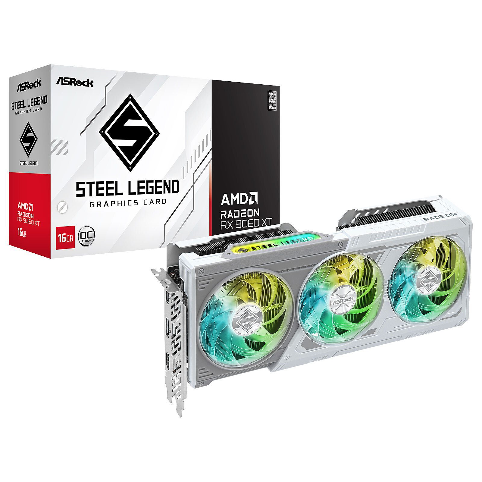 ASRock AMD Radeon RX 9060 XT Steel Legend 16GB OC 1 ASRock AMD Radeon RX 9060 XT