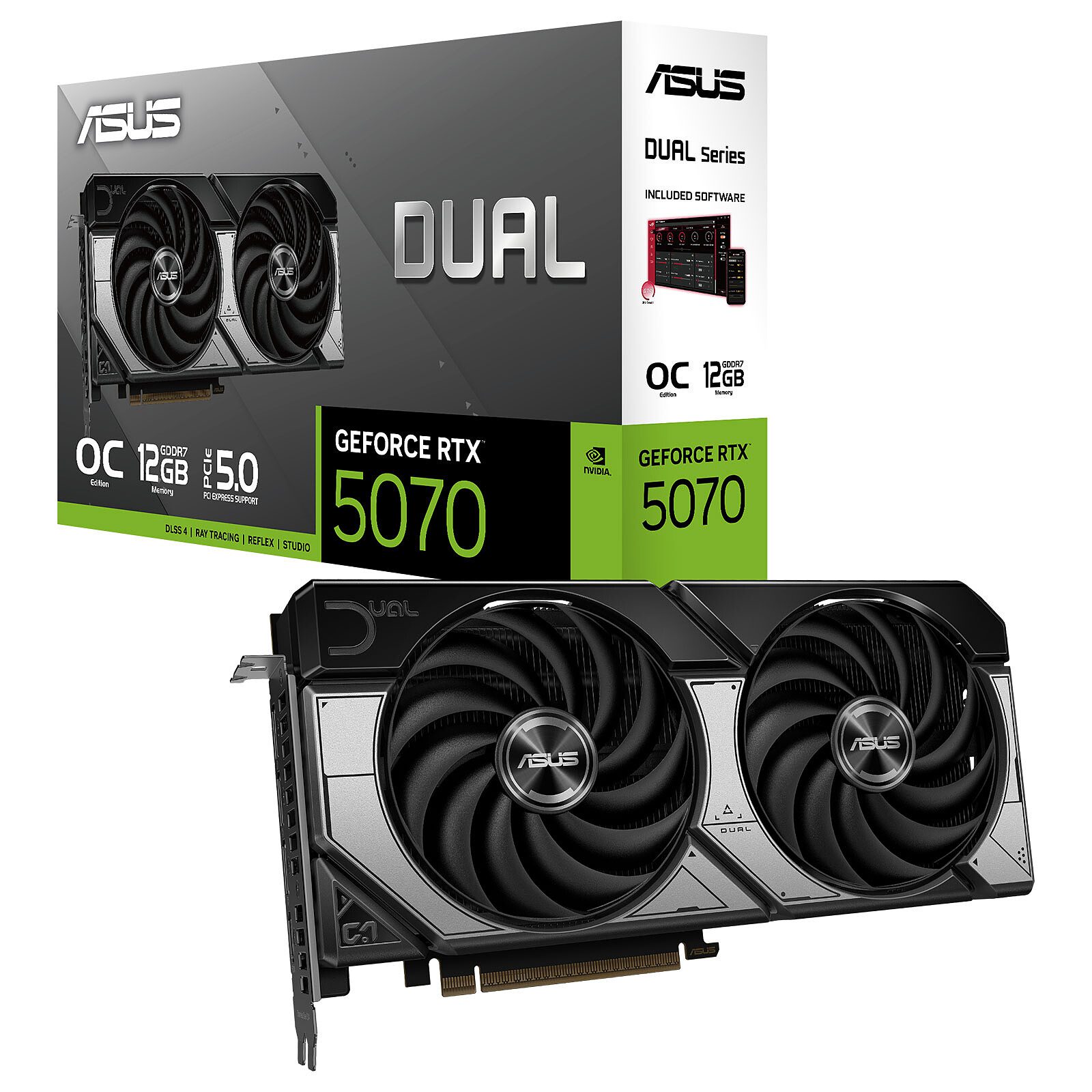 ASUS Dual GeForce RTX 5070 12GB GDDR7 OC Edition 1 ASUS NVIDIA GeForce RTX 5070