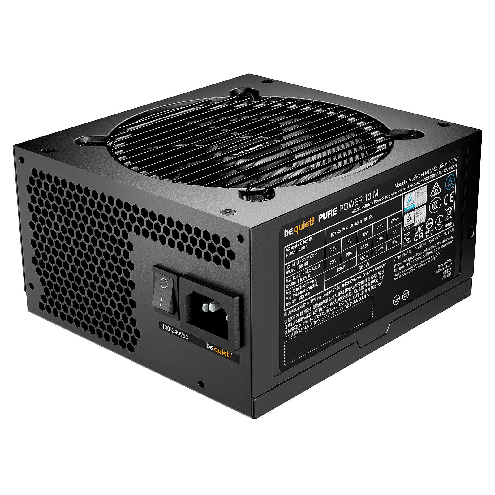 be quiet! Pure Power 13 M 550W 80PLUS Gold 2 Alimentation PC be quiet! 550 W