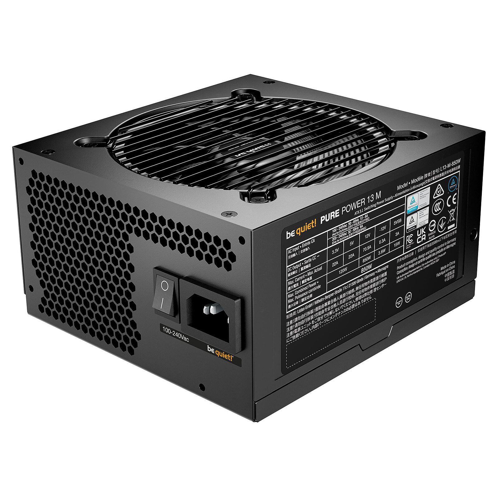 be quiet! Pure Power 13 M 850W 80PLUS Gold 2 Alimentation PC be quiet! 850 W