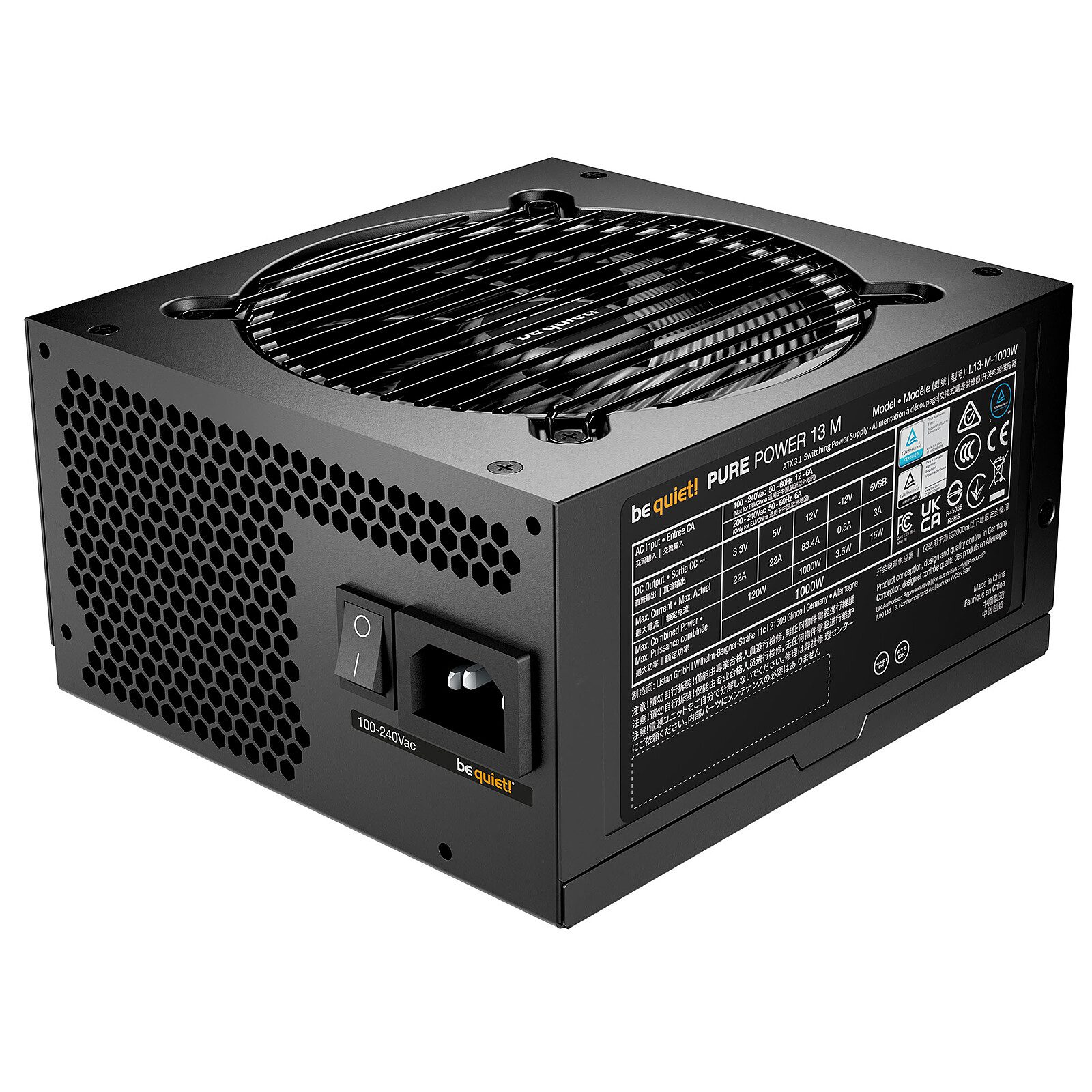 be quiet! Pure Power 13 M 1000W 80PLUS Gold 2 Alimentation PC be quiet! 1000 W