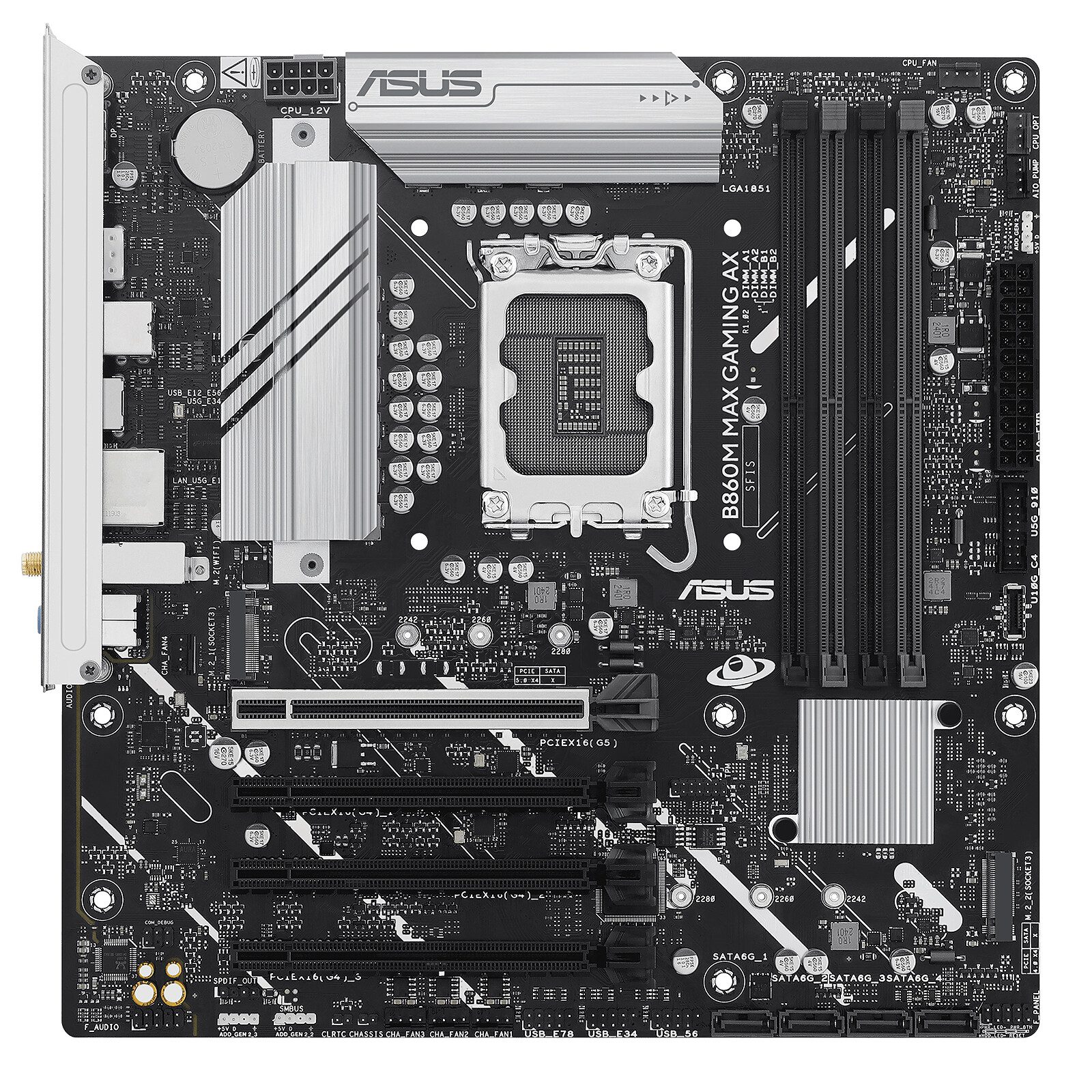 ASUS B860M MAX GAMING AX 2 carte mère ASUS Intel 1851