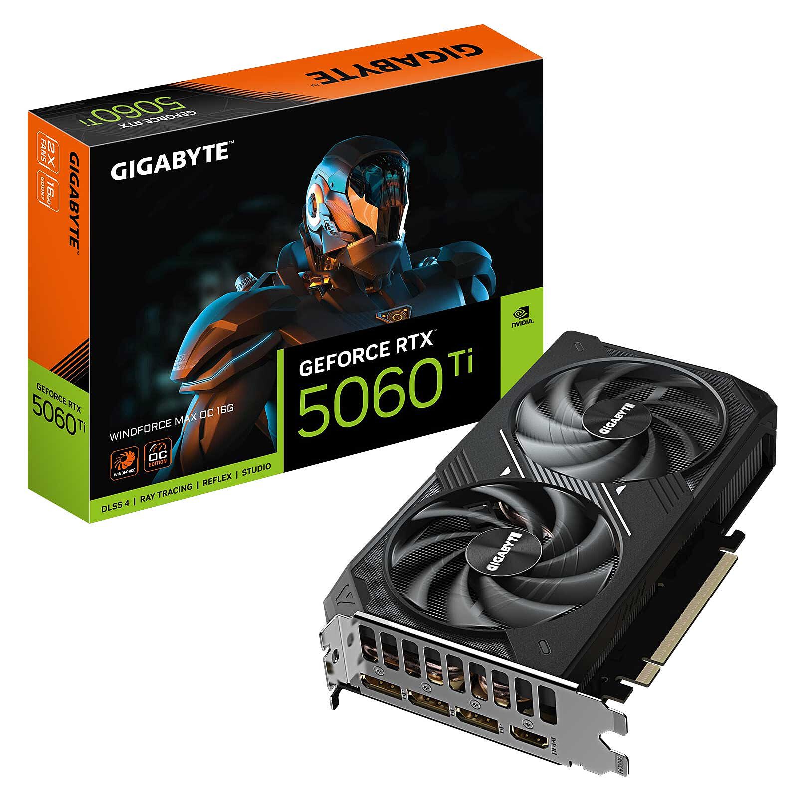 Gigabyte GeForce RTX 5060 Ti WINDFORCE MAX OC 16G 1 Gigabyte NVIDIA GeForce RTX 5060 Ti