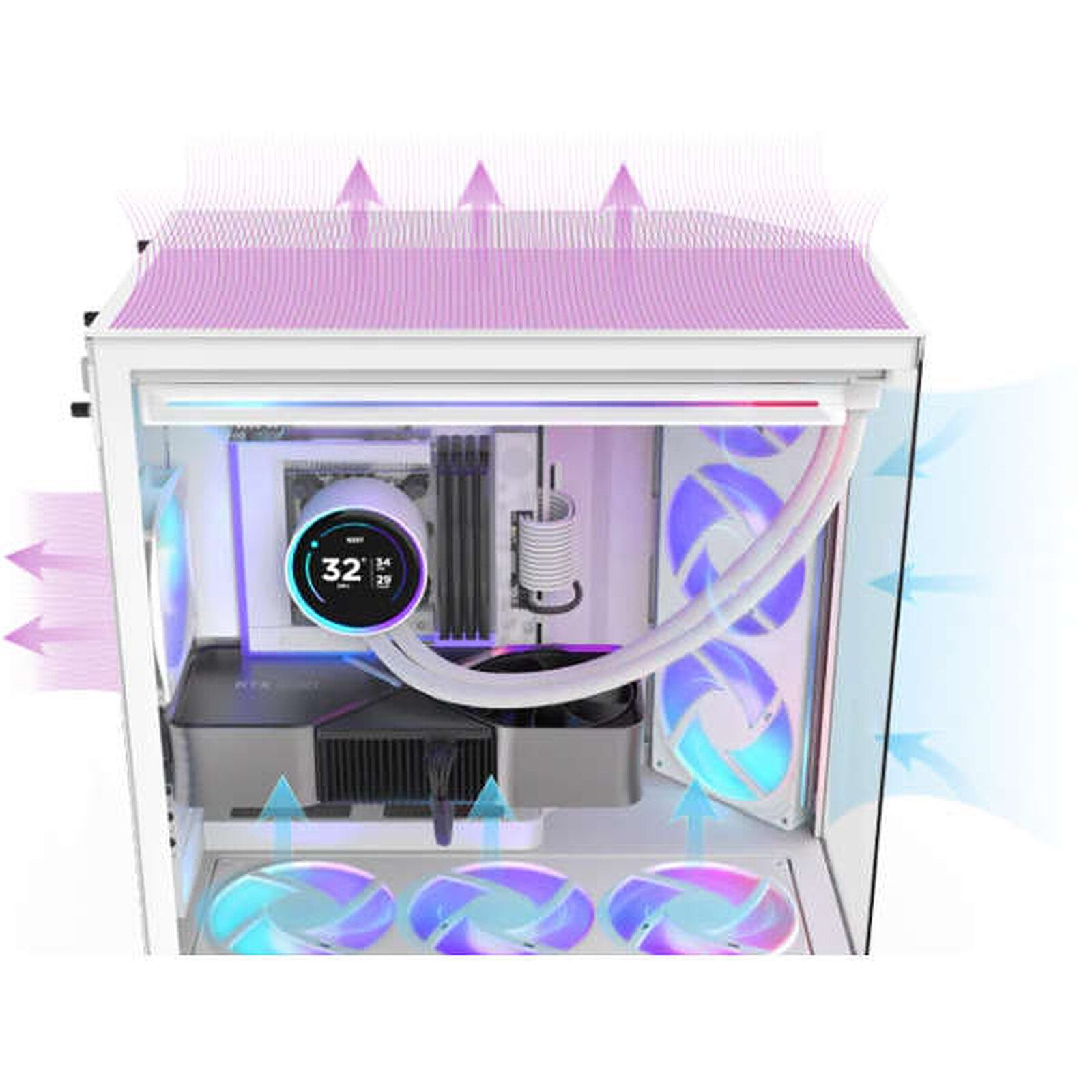 NZXT H9 Flow RGB Blanc (2025) 2 boitier pc NZXT
