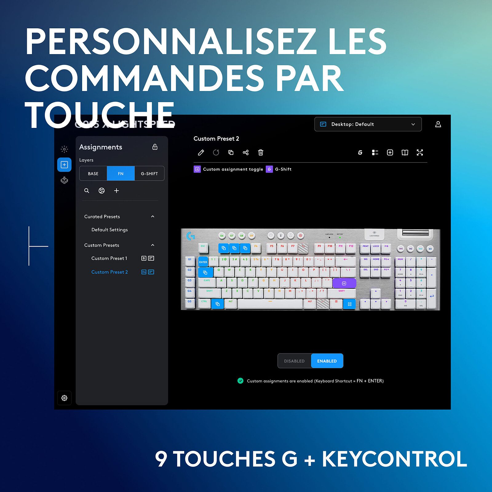 Logitech G G915X Lightspeed Blanc (Tactile Version) 4 clavier Logitech G Mécanique