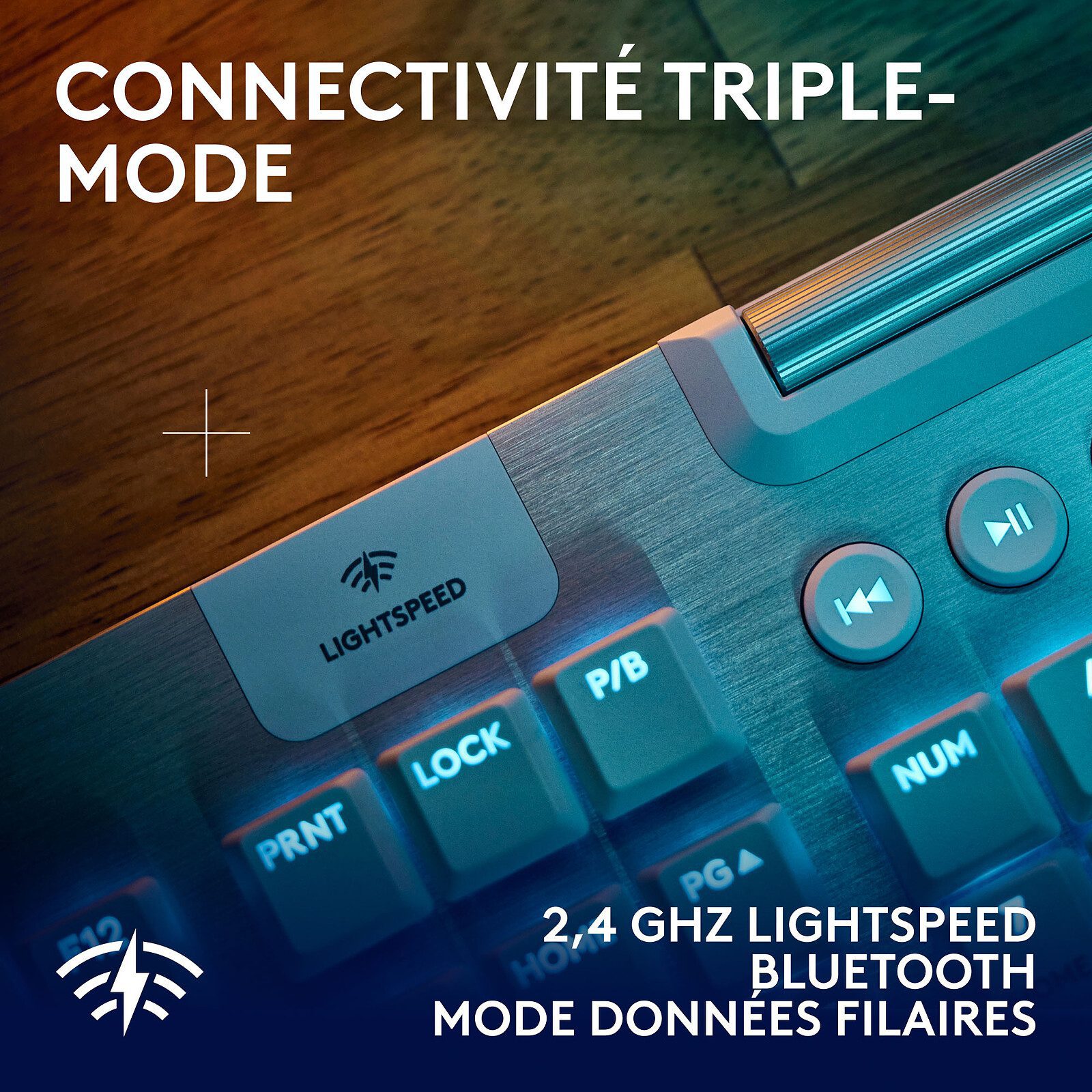 Logitech G G915X Lightspeed Blanc (Tactile Version) 5 clavier gamer Mécanique