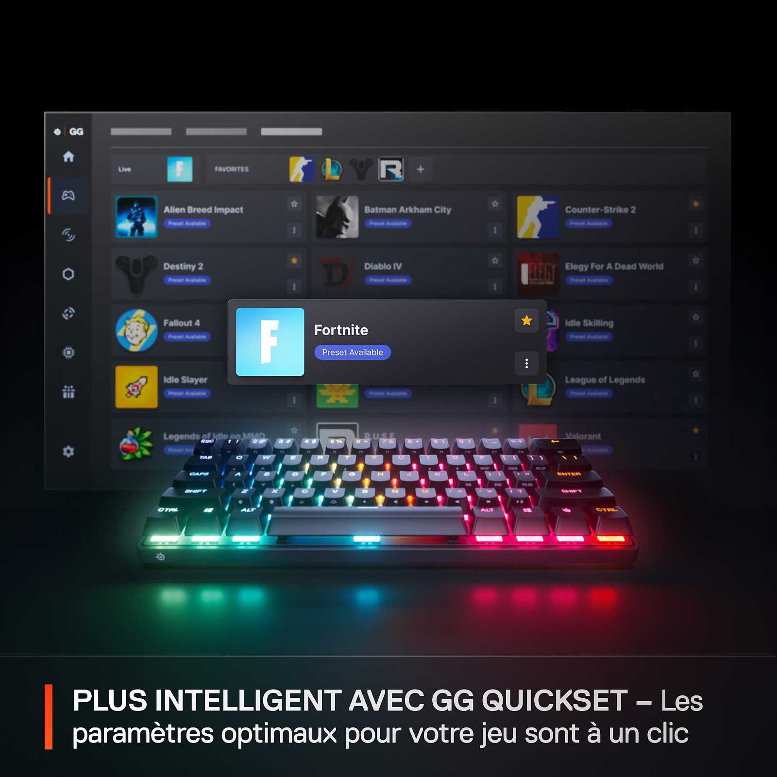 SteelSeries Apex Pro Mini Gen 3 (Noir) 4 clavier SteelSeries Magnétique