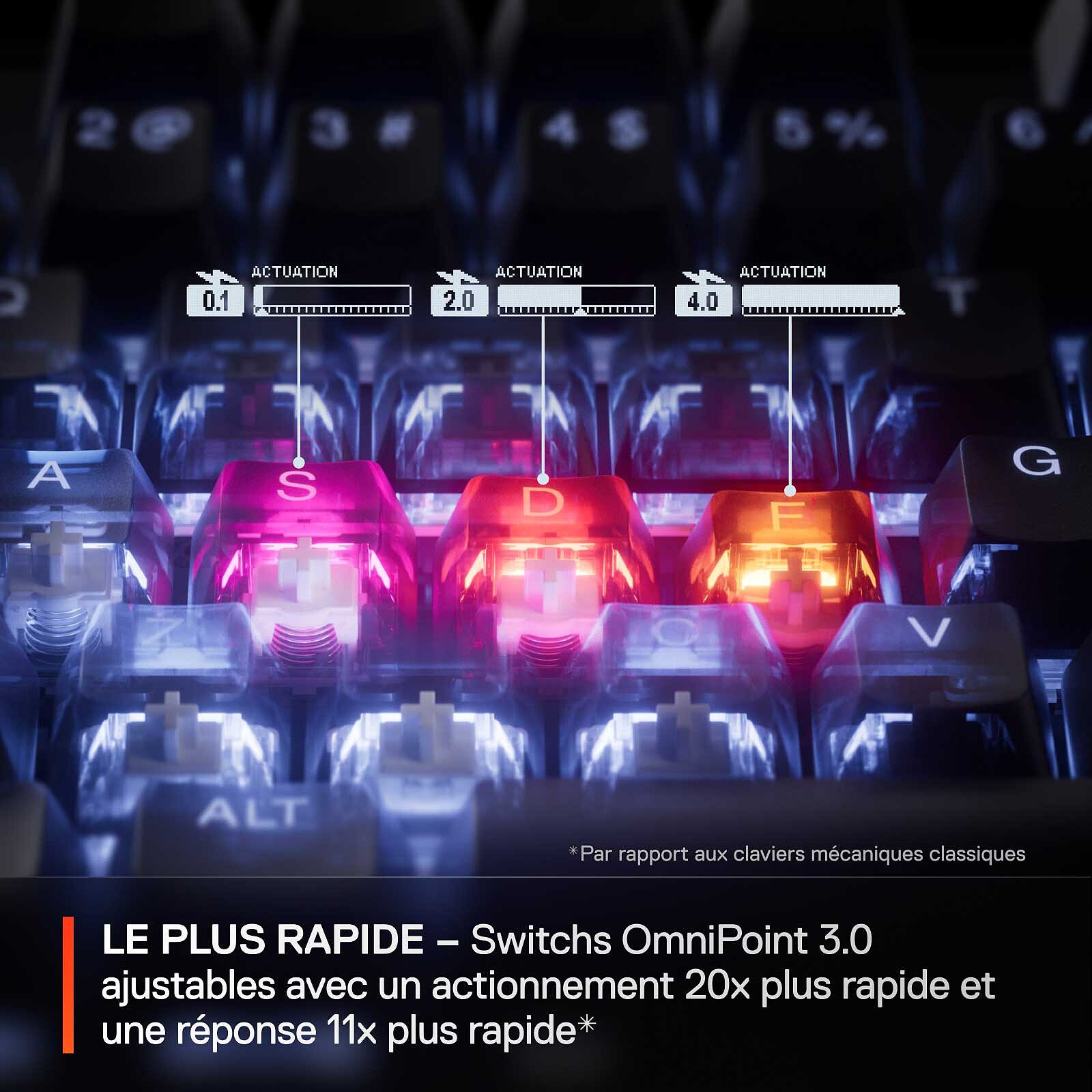 SteelSeries Apex Pro Mini Gen 3 (Noir) 5 clavier gamer Magnétique