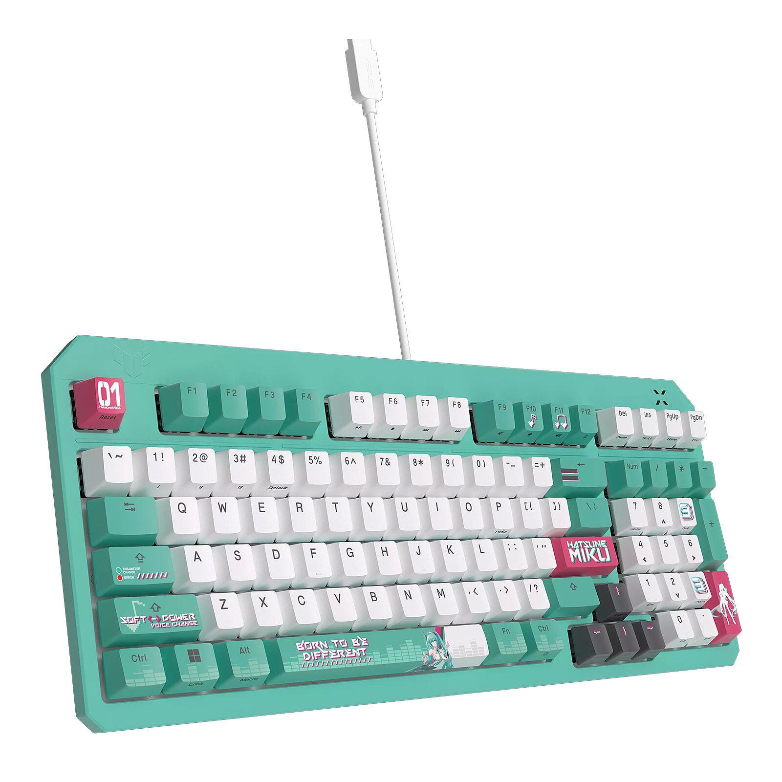ASUS TUF Gaming K3 Gen II Hatsune Miku Edition 2 clavier Vert