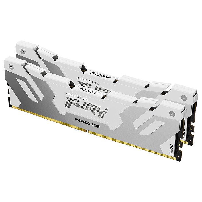 Kingston FURY Renegade 48 Go (2 x 24 Go) DDR5 8800 MHz CL42 - Blanc 1 RAM Kingston DDR5 8800 MHz 48 Go
