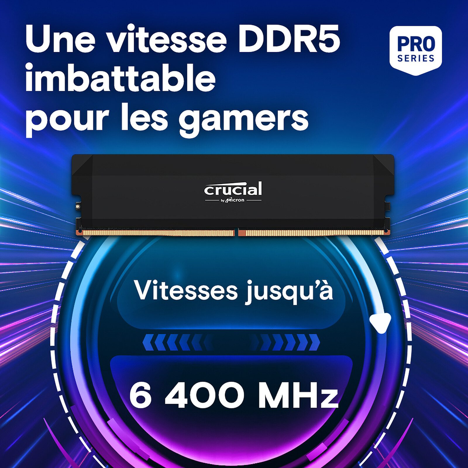 Crucial Pro DDR5 Overclocking 64 Go (2 x 32 Go) 6400 MHz CL40 2 RAM Crucial DDR5 6400 MHz 64 Go