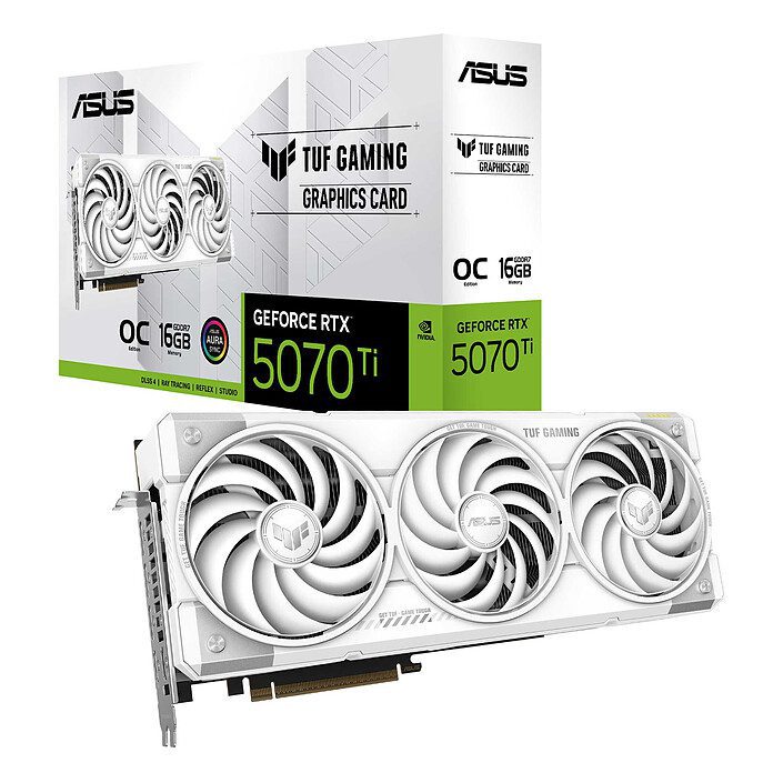 ASUS TUF Gaming GeForce RTX 5070 Ti 16GB GDDR7 White OC Edition 1 ASUS NVIDIA GeForce RTX 5070 Ti