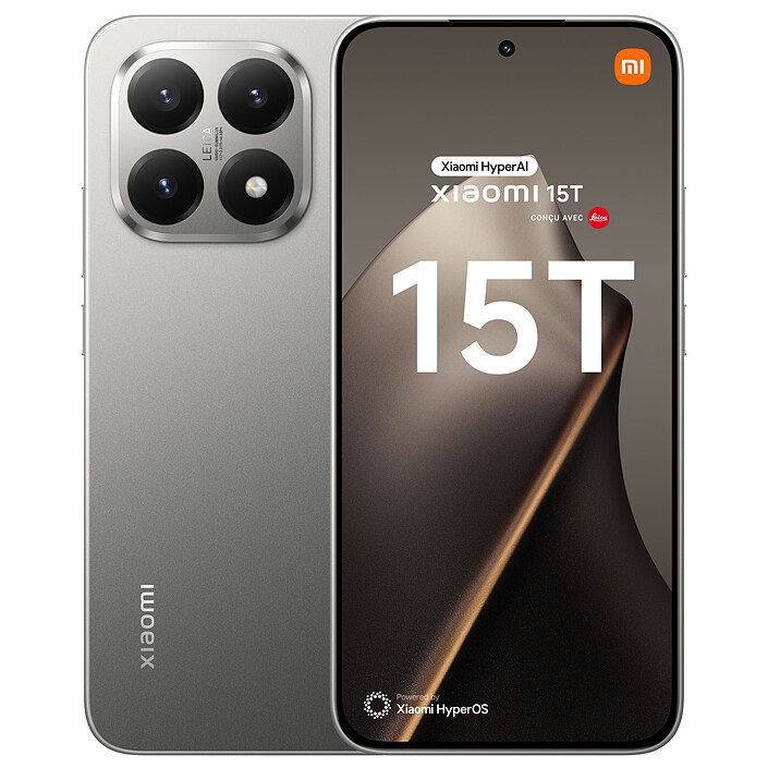 Xiaomi 15T Conçu avec Leica Gris (12 Go / 256 Go) 1 Pc portable Xiaomi