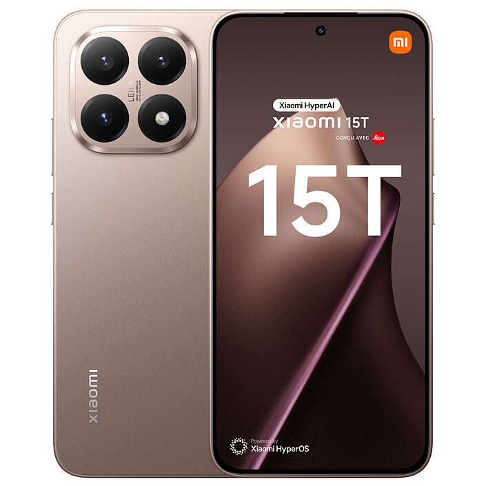 Xiaomi 15T Conçu avec Leica Rose (12 Go / 256 Go) 1 Pc portable Xiaomi
