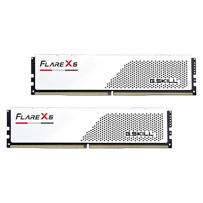 G.Skill Flare X5 Series Low Profile 64 Go (2 x 32 Go) DDR5 6000 MHz CL28 - Blanc 1 RAM G.Skill DDR5 6000 MHz 64 Go