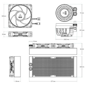 Arctic watercooling Radiateur 240 mm