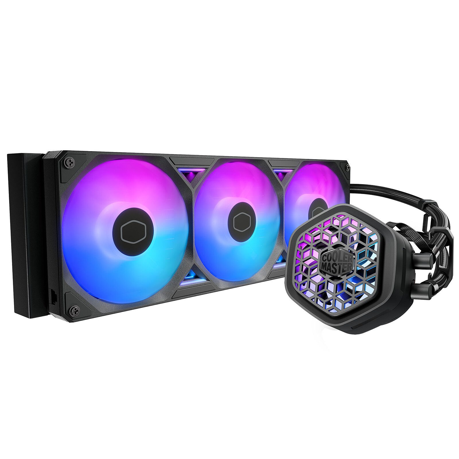 Cooler Master MasterLiquid 360 Atmos II VRM ARGB Noir 1 Cooler Master watercooling Radiateur 360 mm