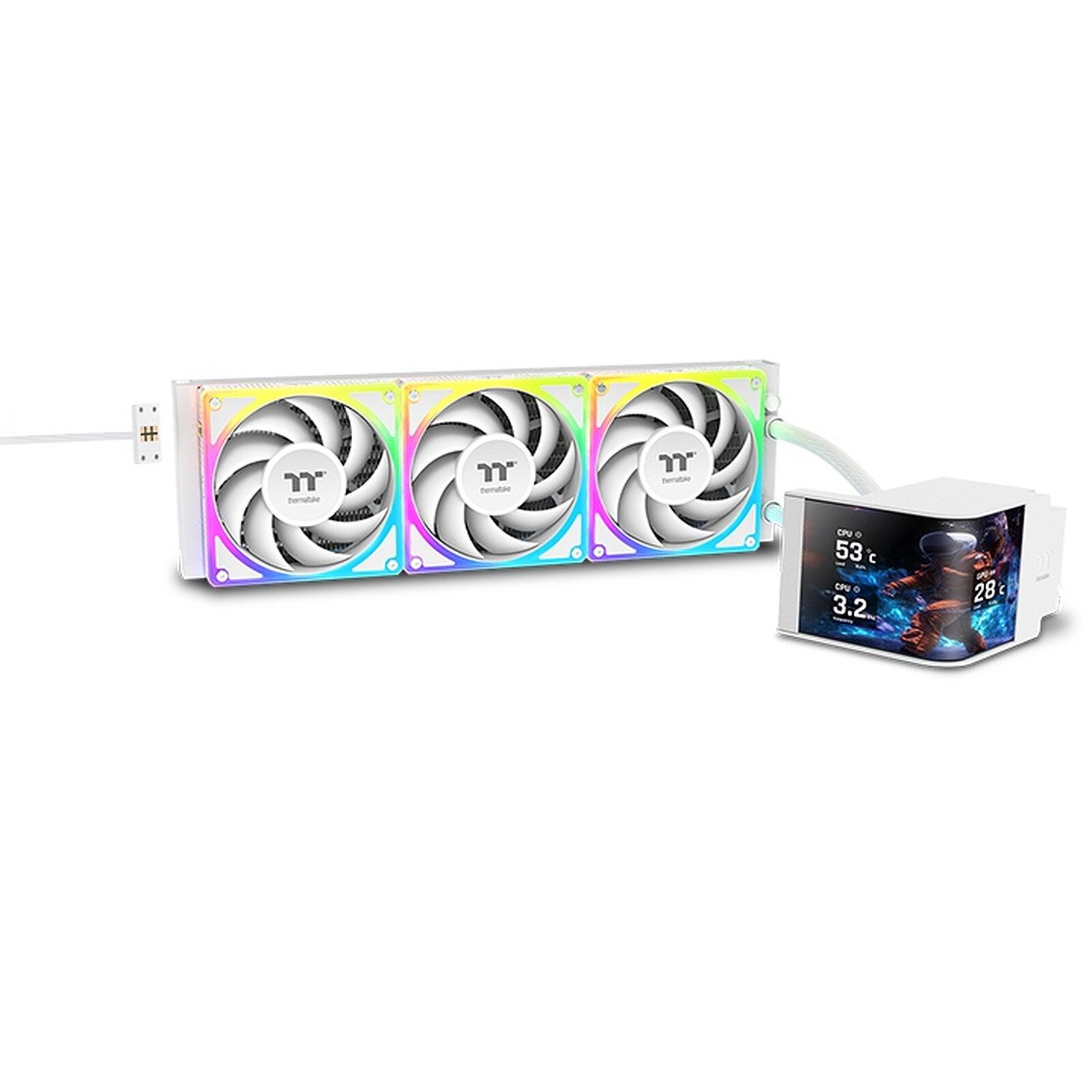 Thermaltake MAGCurve 360 Ultra ARGB Sync (blanc) 1 Thermaltake watercooling Radiateur 360 mm