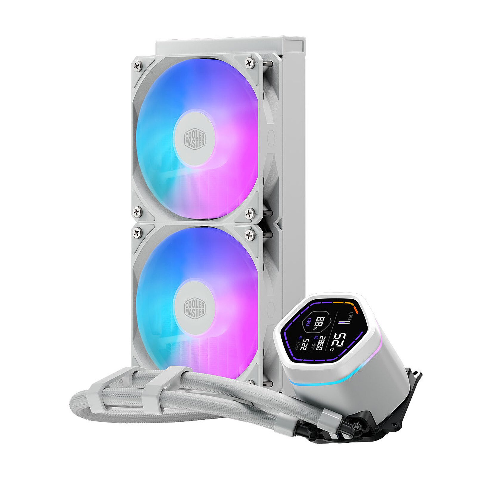 Cooler Master MasterLiquid Core Nex Digital 240 Blanc 2 Cooler Master watercooling Radiateur 240 mm
