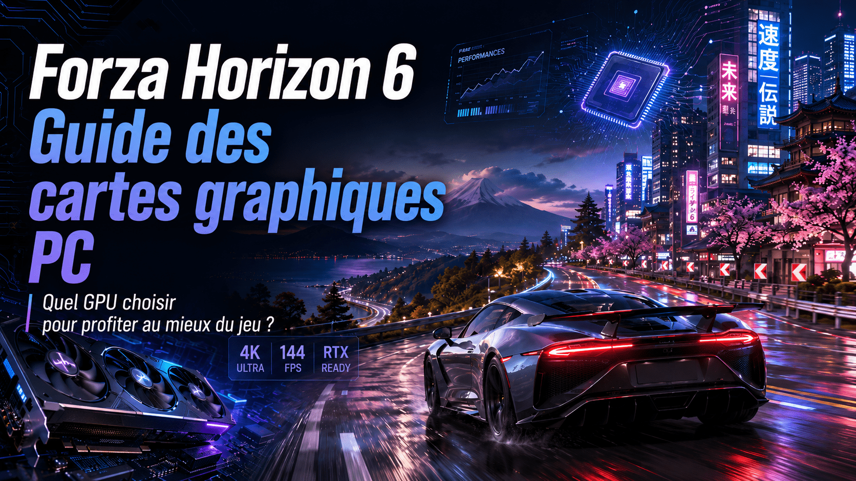 Quelle carte graphique choisir pour Forza Horizon 6 ? Découvrez nos conseils GPU pour jouer en 1080p, 1440p, 4K et ray tracing