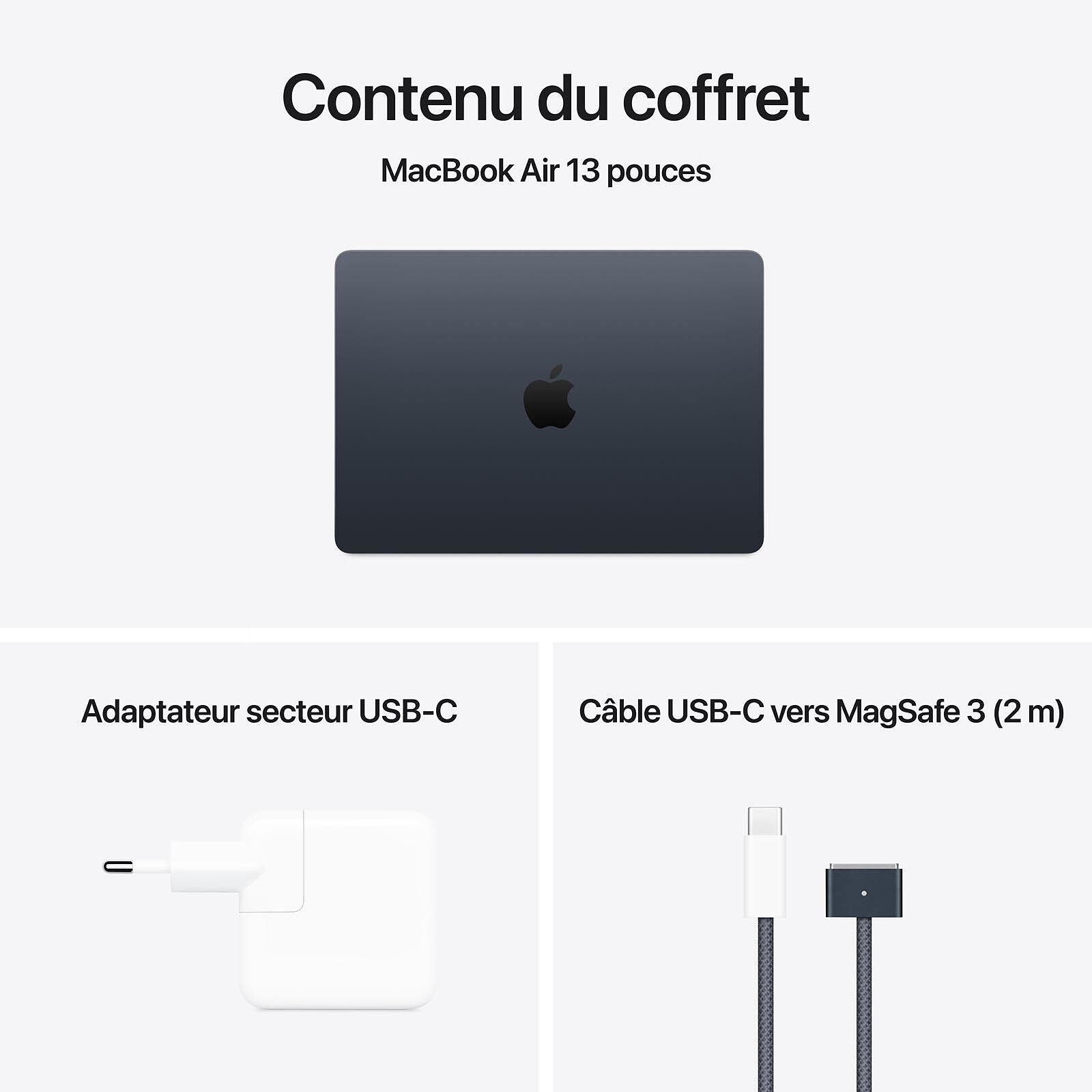 Apple MacBook Air M4 13 pouces (2025) Minuit 16Go/512 Go (MW133FN/A) 5 laptop Apple 16 Go