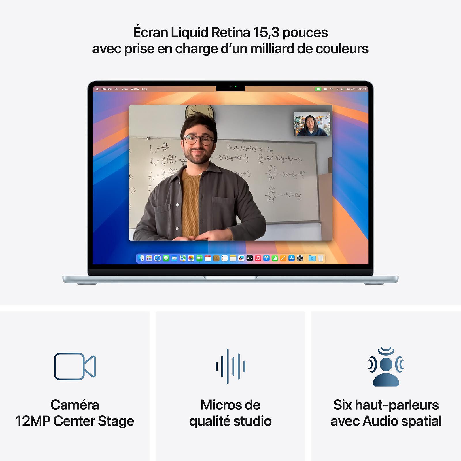 Apple MacBook Air M4 15 pouces (2025) Bleu ciel 16Go/256 Go (MC7A4FN/A) 3 laptop gamer Apple