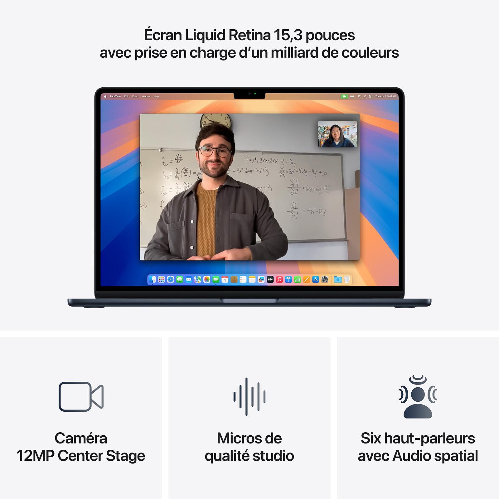 Apple MacBook Air M4 15 pouces (2025) Minuit 16Go/256 Go (MW1L3FN/A) 3 laptop gamer Apple