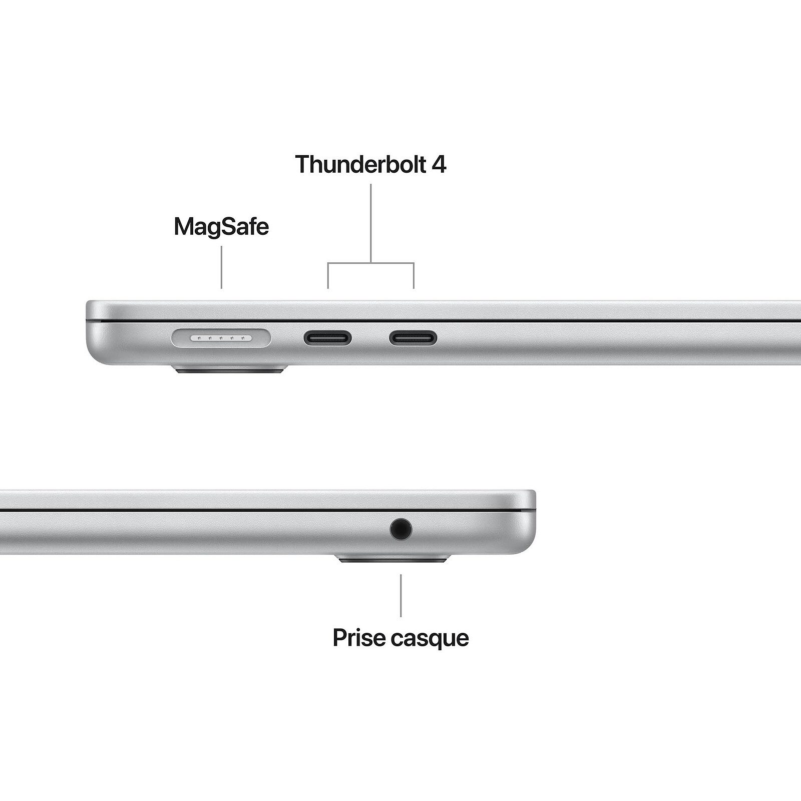 Apple MacBook Air M5 13 pouces (2026) Argent 16 Go/1 To (MDH84FN/A) 4 pc portable gamer Apple