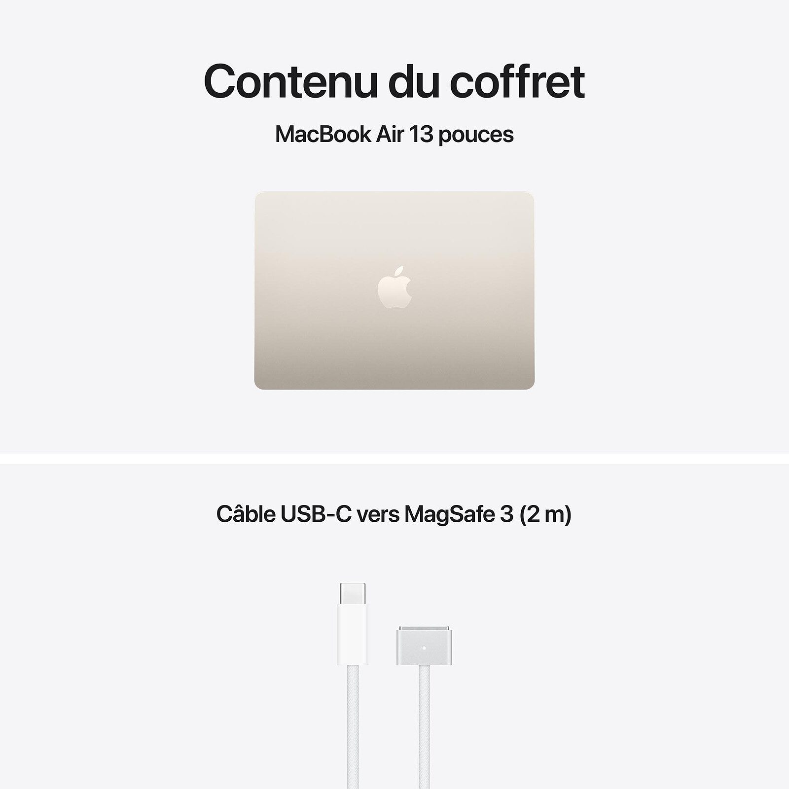 Apple MacBook Air M5 13 pouces (2026) Lumière Stellaire 16 Go/1 To (MDHC4FN/A) 5 laptop Apple 16 Go
