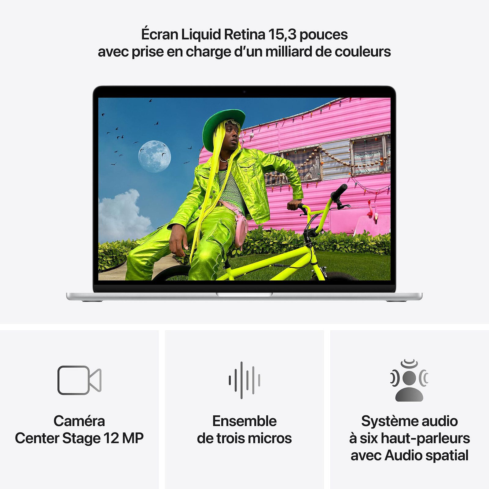 Apple MacBook Air M5 15 pouces (2026) Argent 24 Go/1 To (MDVC4FN/A) 3 laptop gamer Apple