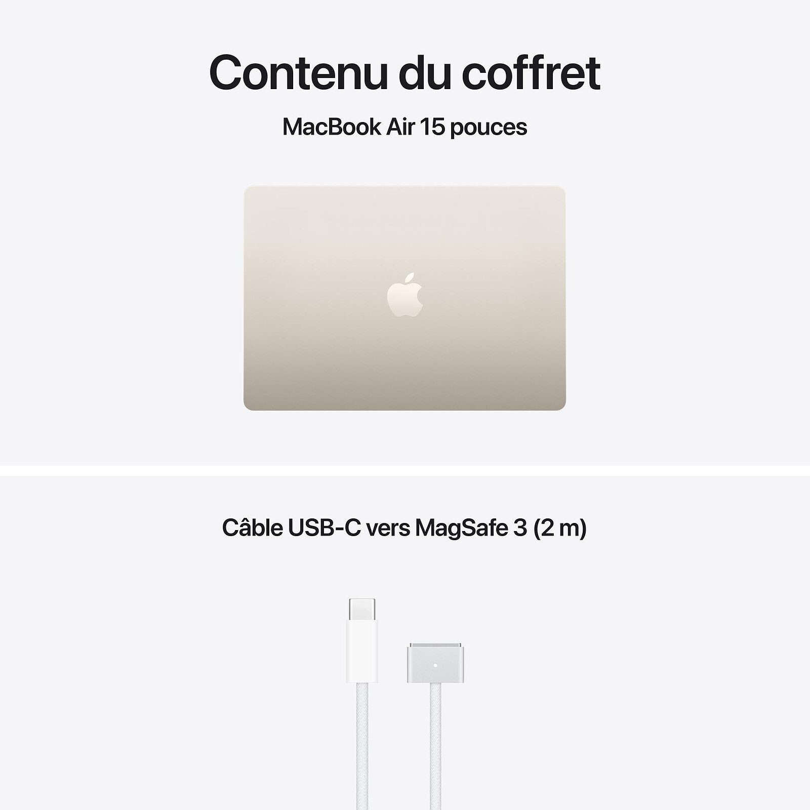 Apple MacBook Air M5 15 pouces (2026) Lumière Stellaire 16 Go/512 Go (MDVD4FN/A) 5 laptop Apple 16 Go