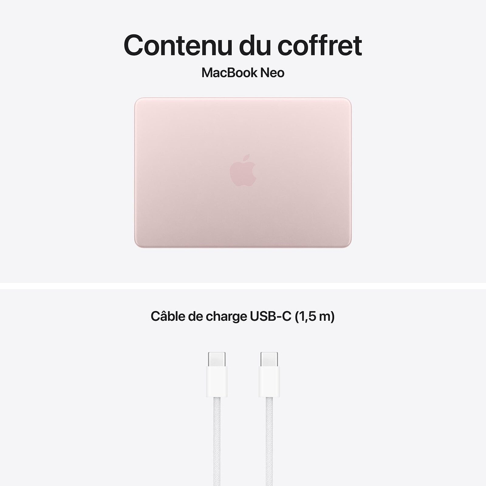 Apple MacBook Neo avec Touch ID (2026) Rose poudré 8 Go/512 Go (MHFJ4FN/A) 5 laptop Apple 8 Go